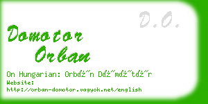 domotor orban business card